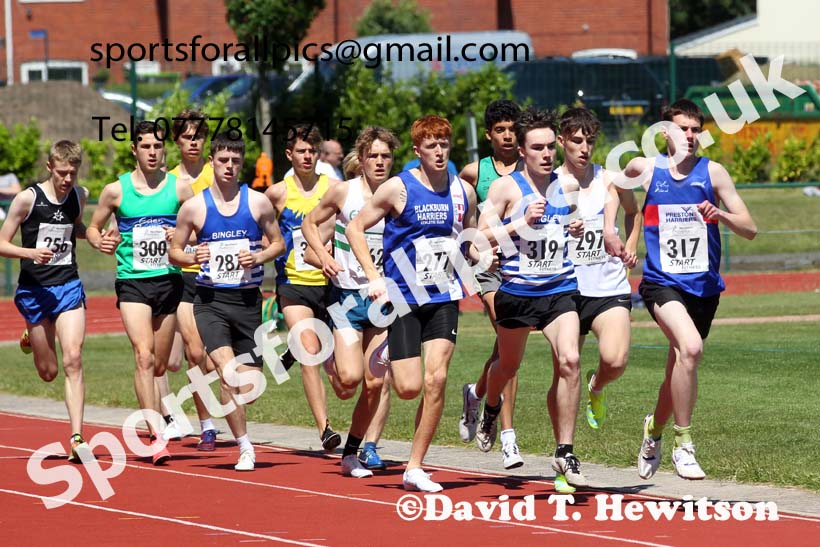 Mens under-20s 1500 metres, 2021 Northern Senior and Under-20s Champs., Leigh. Photo: David T. Hewitson/Sports for All Pics